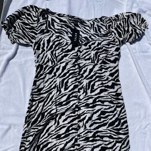 ASOS Zebra Button Down Mini Dress